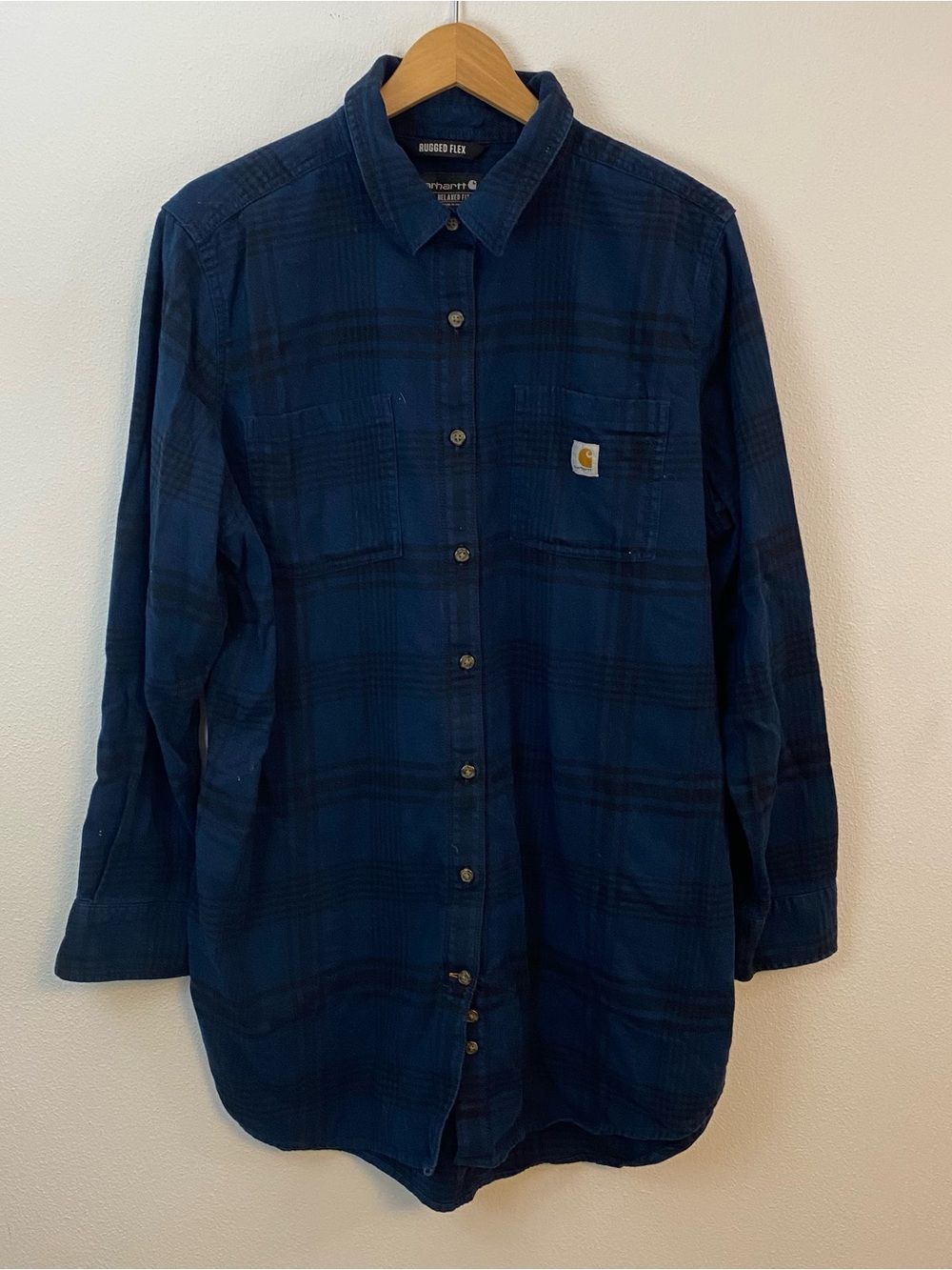 Carhartt Rugged Flex Flannel Plaid Button Down Long Sleeve Womens XXL